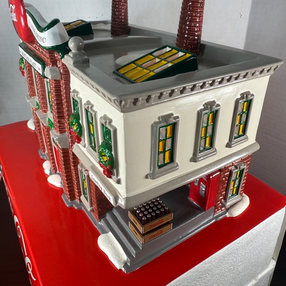 Department 56 Coca-Cola"Bottling Plant" The Original Snow Village W/ Box & Light - Picture 4 of 17